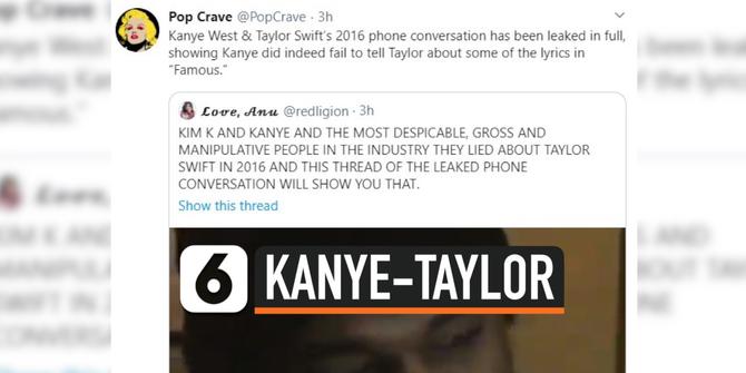 VIDEO: Rekaman Perseteruan Kanye West-Taylor Swift Bocor di Internet