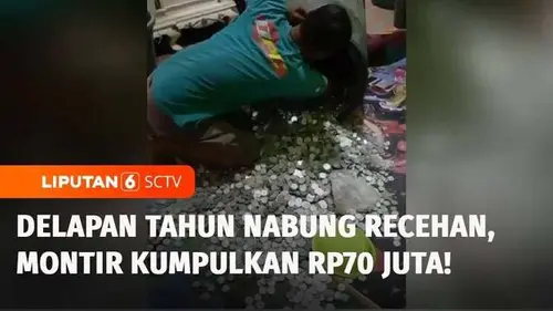 VIDEO: Viral! Montir Nabung Koin di Celengan Drum, saat Dibongkar Capai Rp70 Juta