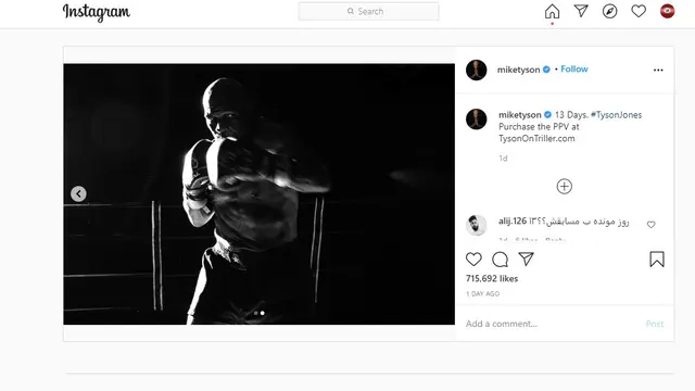 Pose terbaru Mike Tyson bikin geger warganet