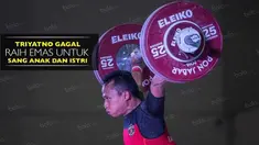 Video kegagalan Triyatno meraih medali emas pada cabor angkat besi nomor 69 kg di PON XIX Jabar 2016
