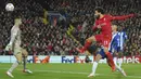 Gol-gol Liverpool baru tercipta di babak kedua melalui Thiago Alcantara pada menit ke-52 dan Mohamed Salah di menit ke-70. (AP/Jon Super)