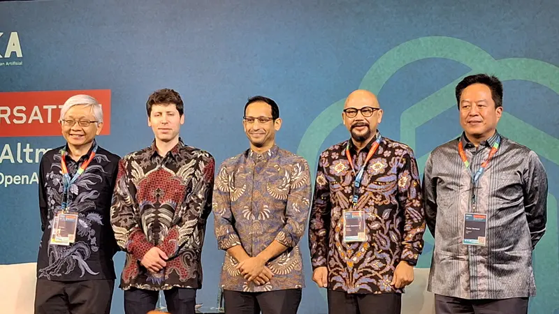 Pendiri dan CEO OpenAI Sam Altman kunjungi Indonesia pada Selasa (14/6/2023). Ia juga menemui Mendikbudristek Nadiem Makarim (Liputan6.com/Giovani Dio Prasasti)