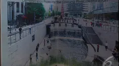 Sebuah gambaran tentang rencana restorasi Kali ciliwung, Jakarta, Jumat (3/10/2014) (Liputan6.com/Faizal Fanani)