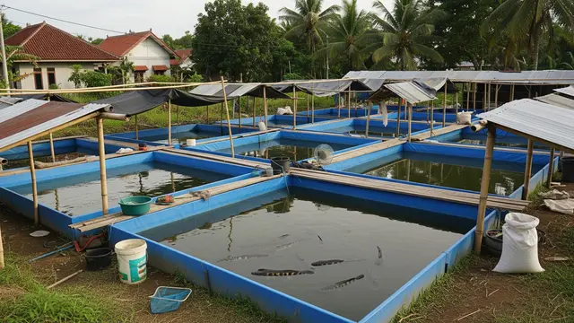 Ternak Ikan Gabus di Kolam Terpal Tanpa Aerator