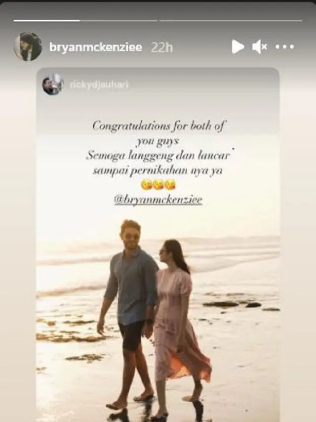 Faradilla Yoshi - Bryan Mckenzie (Foto: Instagram/@bryanmckenziee)