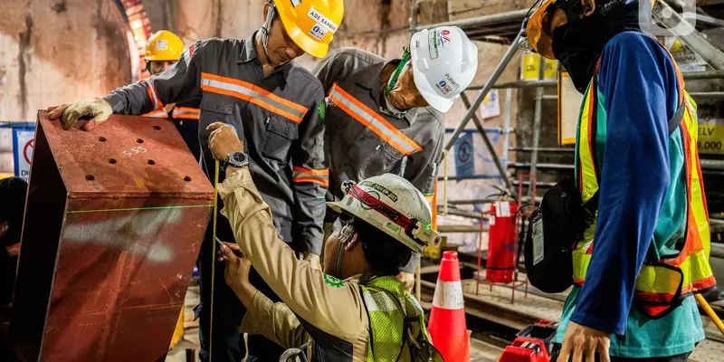 Progres Pembangunan MRT Jakarta Rute Bundaran Hotel Indonesia-Kota