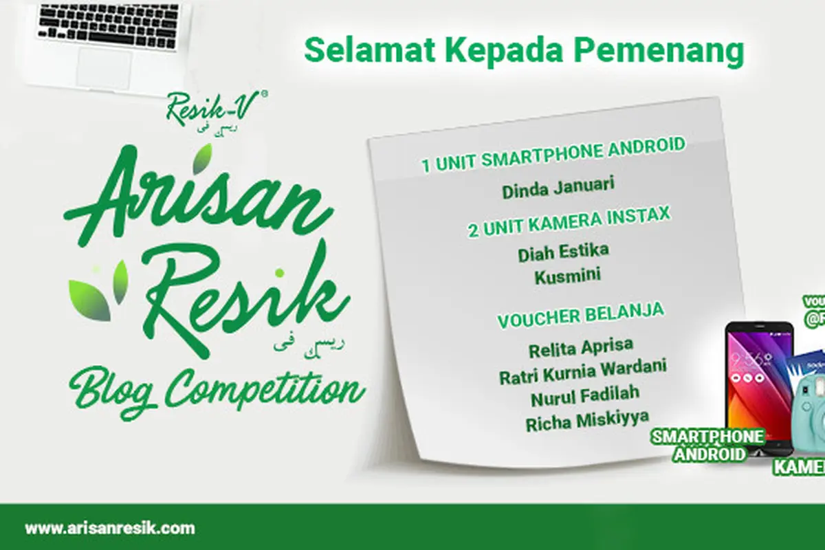 Hasilkan Karya Kreatif, Ini Daftar Pemenang Resik V Blog Competition