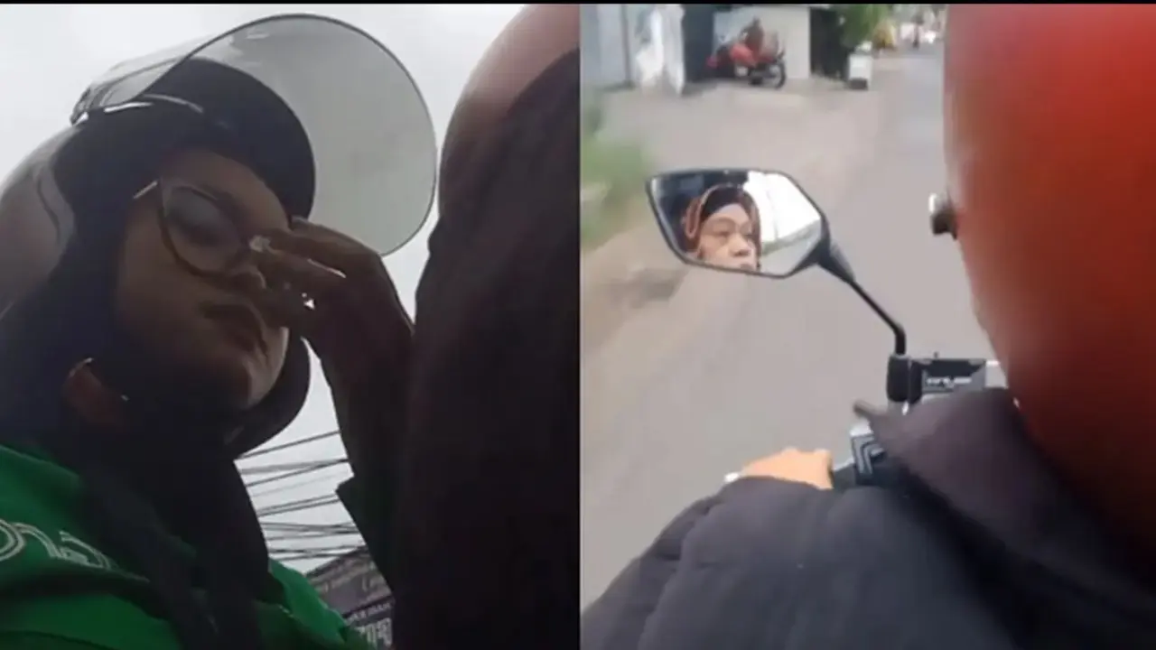 Ojol Tidak Berani Ngebut, Ibu-Ibu Ini Minta Nyetir Motornya