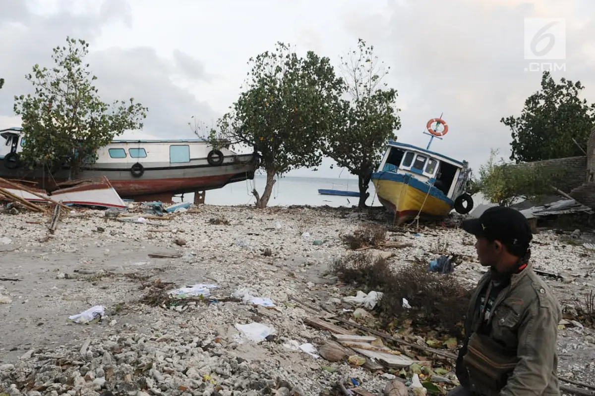 Penampakan Pulau Sebesi Pasca Tsunami Selat Sunda