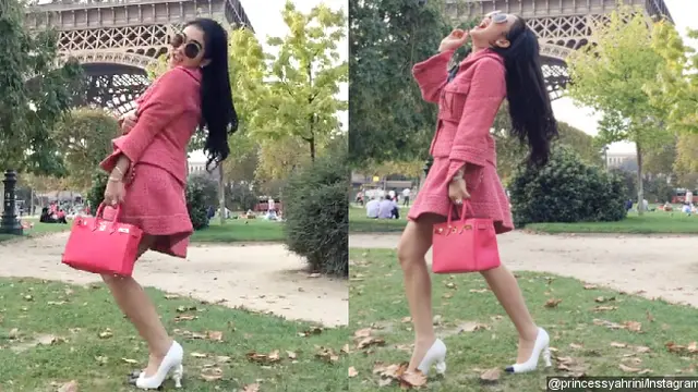 Geboh! Video Syahrini Ketabrak Kereta di Paris