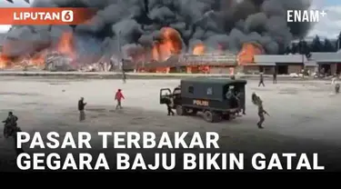 Pasar Waghete, Deiyai, Papua Tengah terbakar hebat pada Senin (12/12/2022) pukul 11.00 WIT. Momen kebakaran viral di media sosial, disebut berawal dari pembeli yang gatal saat mencoba baju dagangan.