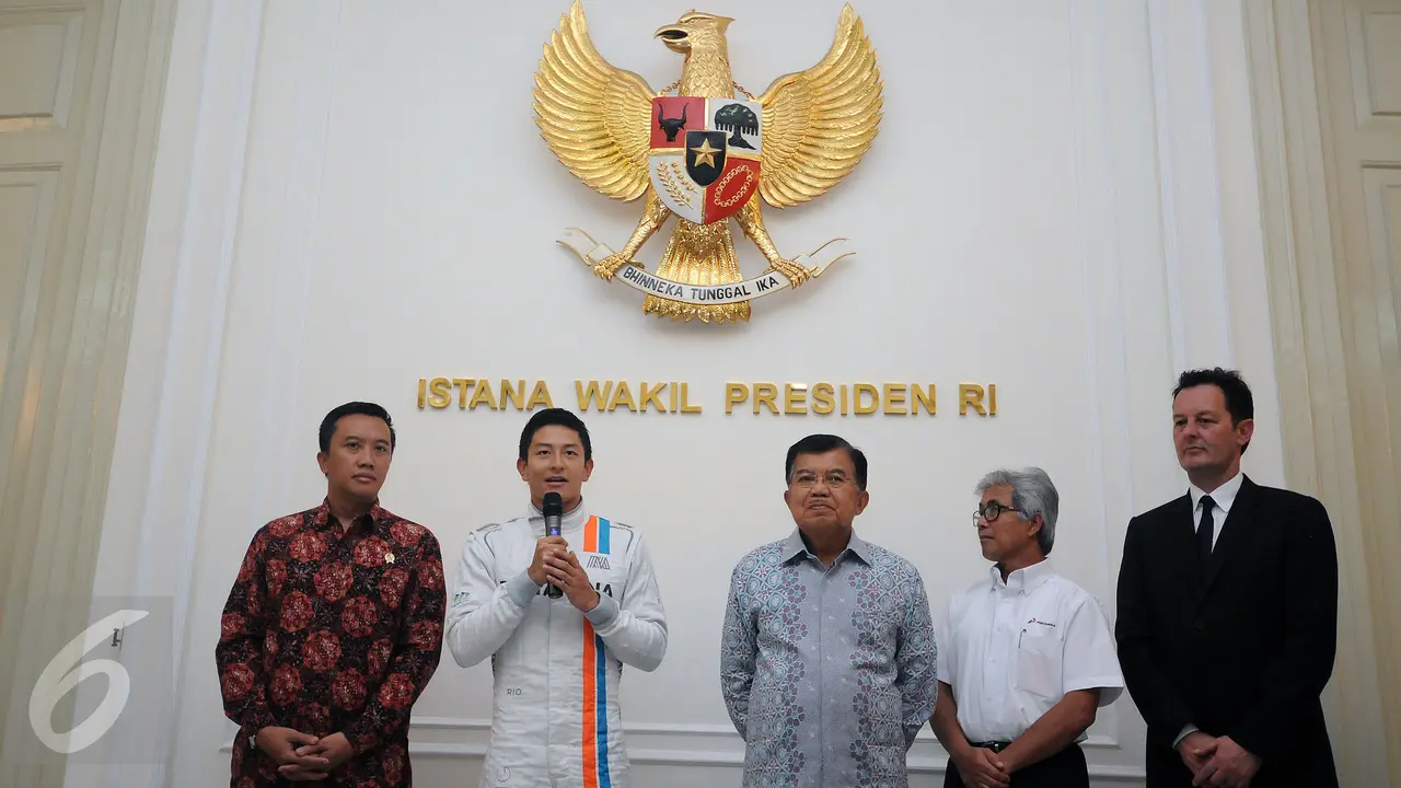 20160314-Jelang Laga Perdana di F1, Rio Haryanto Minta Restu Wapres Jusuf Kalla-Jakarta