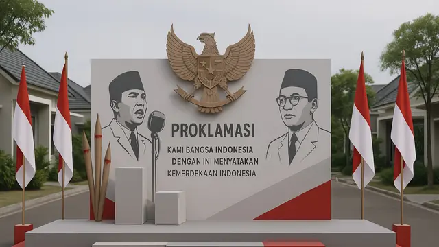 Dekorasi Panggung 17 Agustus Simple Elegan/Ilustrasi oleh AI