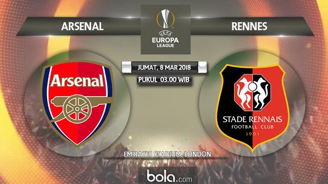 Liga Europa: Arsenal vs Rennes.