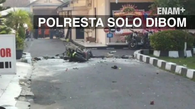 Sebuah bom bunuh diri meledak di halaman Mapolresta Solo, Jawa Tengah. Pelaku meledakkan diri saat dikejar petugas