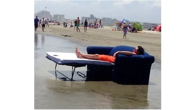 Kelakuan di pantai (Sumber: Boredpanda)