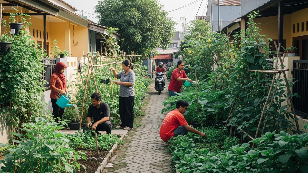 Cara Bikin Community Garden di Gang Sempit, Ubah Lorong Beton Jadi Asri