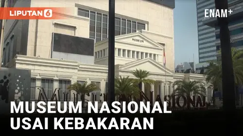 VIDEO: Museum Nasional Dijaga Ketat Polisi Usai Kebakaran