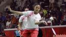 Pasangan Indonesia, Leani Ratri Oktila/Khalimatus Sadiyah saat melawan wakil Cina, Cheng Hefang/Ma Huihui, pada final bulu tangkis Asian Para Games di Istora, Jakarta, Jumat (12/10/2018). Indonesia menang 21-15, 21-12. (Bola.com/M Iqbal Ichsan)