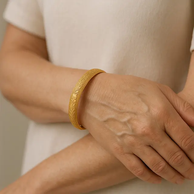 Model Gelang Emas Bulat Polos Terbaru 2025