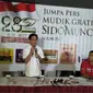 Jumpa pers mudik gratis Sidomuncul. (Liputan6.com/Septian Deny)