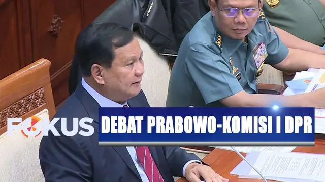 Perdebatan terjadi saat anggota Komisi I Effendi Simbolon meminta Prabowo menjelaskan detail penggunaan anggaran kementerian pertahanan.