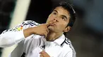 Real Madrid’s Javier Saviola celebrates a goal against Getafe during a Spanish league match at the Alfonso Perez Coliseum, November 29, 2008 in Getafe, near Madrid. AFP PHOTO/Pedro ARMESTRE