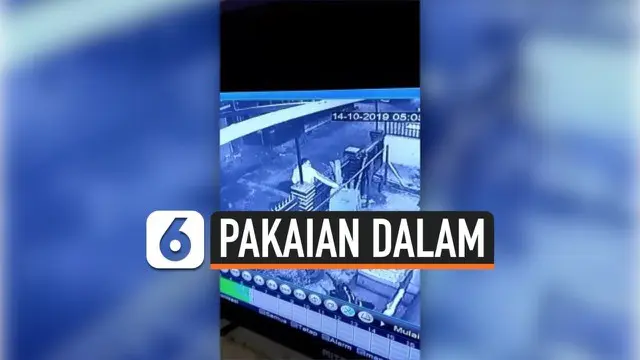 Pelaku pencurian pakaian dalam milik mahasiswi di Sumatera Barat terekam kamera pengawas. Pelaku beraksi saat warga sekitar tengah melaksanakan salat subuh.