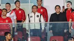 Sebelumnya, Presiden Prabowo Subianto bersama Ketua Umum PSSI Erick Thohir menyaksikan langsung duel sengit Timnas Indonesia melawan Bahrain di Stadion Utama Gelora Bung Karno, Senayan, Jakarta, Selasa (25/3/2025). (Liputan6.com/Angga Yuniar)