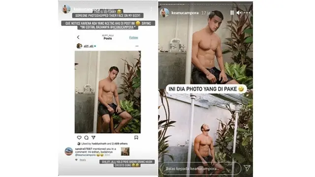 8 Potret Keanu Campora, Badannya Jadi Bahan Editan Foto Aliff Alli