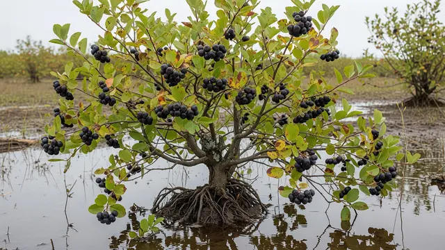 Ilustrasi Pohon Chokeberry. Foto: AI Generated