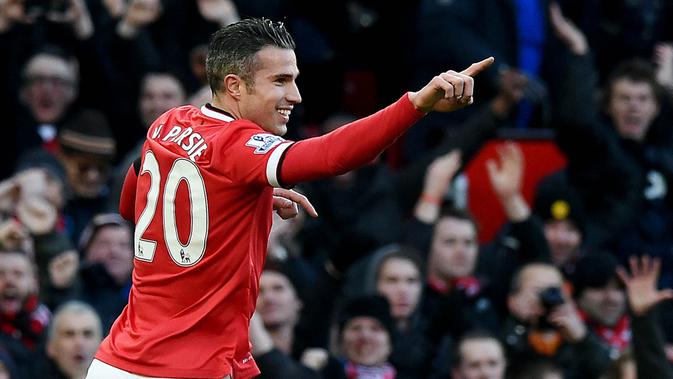 Robin van Persie ketika membela Manchester United.. (AFP/Paul Ellis)