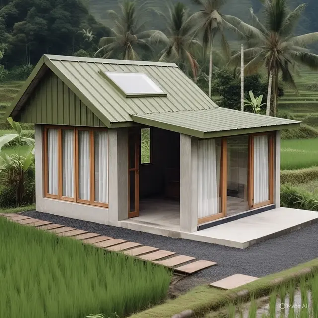 Rumah Beton Ekspos. (Liputan6.com/MetaAI)