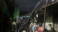 Kebakaran di jalan Pangeran Jayakarta Nomor 28 RT 06/ RW 04, Mangga Dua Selatan, Sawah Besar, Jakarta Pusat. (Liputan6.com/Winda Nelfira)