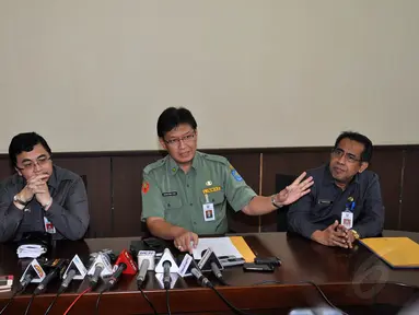 Kemendagri menggelar konferensi pers terkait perubahan aturan tentang pertahanan sipil (Hansip) di Jakarta, (22/9/14). (Liputan6.com/Miftahul Hayat)