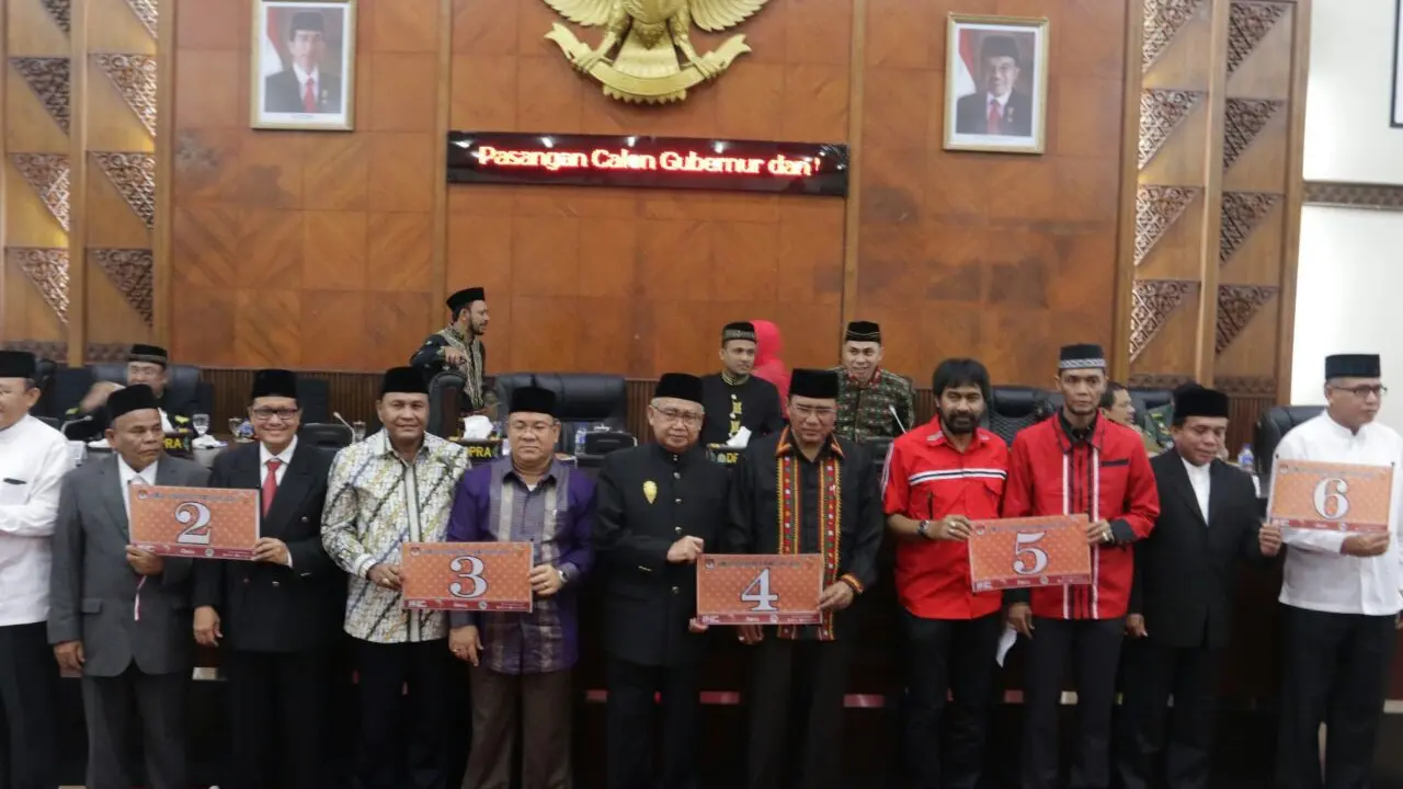Nomor urut paslon gubernur dan wagub Aceh