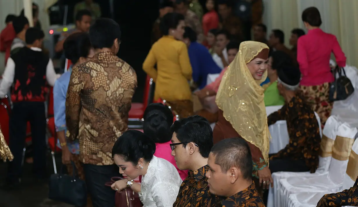 Tamu undangan pun dibatasi hanya kalangan keluarga dekat saja. (Galih W. Satria/Bintang.com)