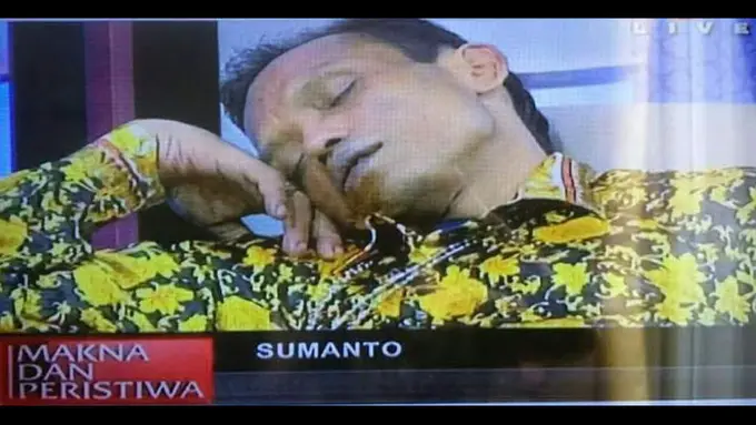 Greget, Jadi Narsum di TV, Sumanto Tidur Nyenyak Banget!