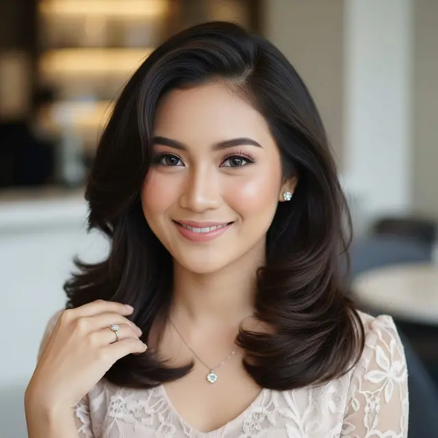 Gaya Blow Rambut Ala Sosialita