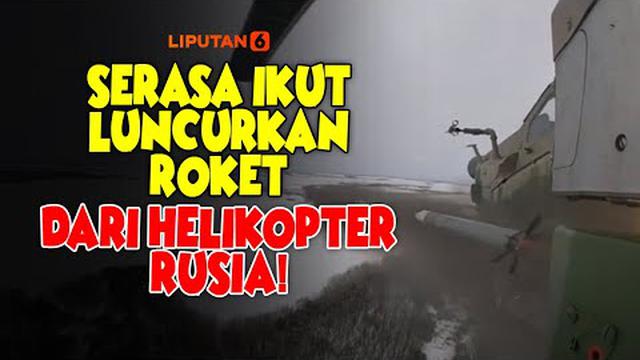 Video yang dirilis kementerian pertahanan Rusia membawa penontonnya seolah-olah ikut bersama pilot helikopter tempur.