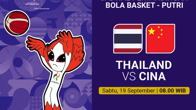 Thailand vs China - Asian Games 2026 Women’s Basketball: Duel Postur vs Disiplin Taktik Hanya di Vidio