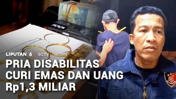 Pria Disabilitas Curi Emas dan Uang Rp1,3 Miliar