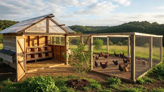 Desain Kandang Ayam Kampung dengan Kotak Bertelur