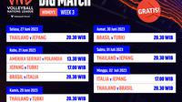 Jadwal Live Streaming Women’s VNL 2023 Week 3 di Vidio, 27 Juni - 2 Juli 2023. (Sumber : dok. vidio.com)