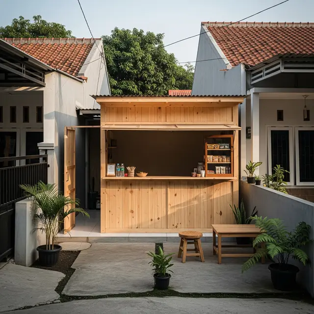 9 Desain Warung Outdoor di Halaman Depan Rumah, Estetis dan Menguntungkan