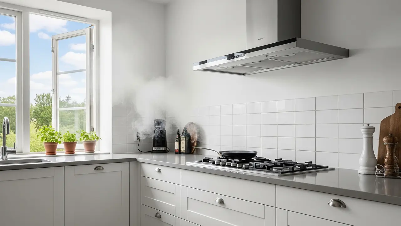 Ilustrasi Cara Membuat Ventilasi Dapur Lebih Lancar/Gemini AI
