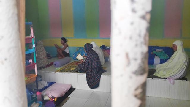 Suasana warga binaan di Lapas Perempuan Pekanbaru.
