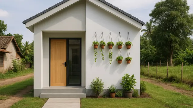 8 Gambar Rumah Minimalis 5x7 Meter di Desa dengan Taman, Kecil tapi Adem