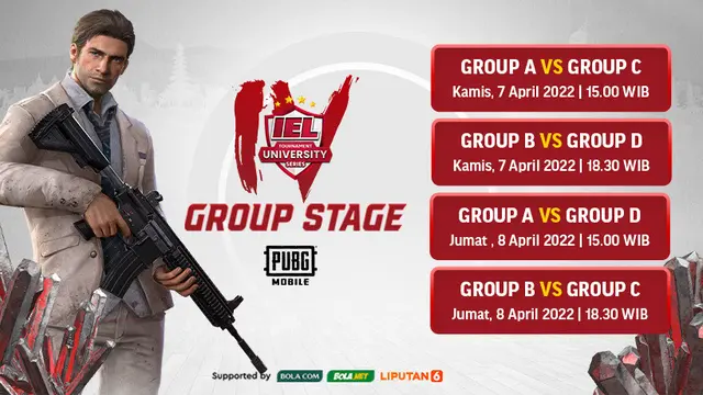 Saksikan Live Streaming IEL University Season 4 PUBGM Group Stage Pekan Kedelapan di Vidio, 7&8 April 2022
