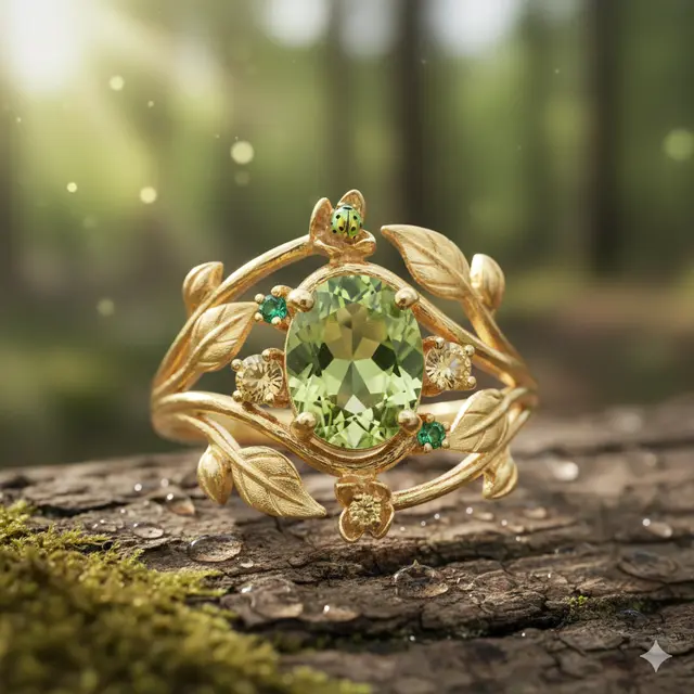 Model Cincin Emas Batu Permata yang Diprediksi Banyak Dicari di 2026 (Foto: Gemini AI)
